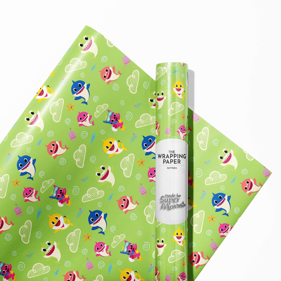 Baby Shark Wrapping Paper Etsy