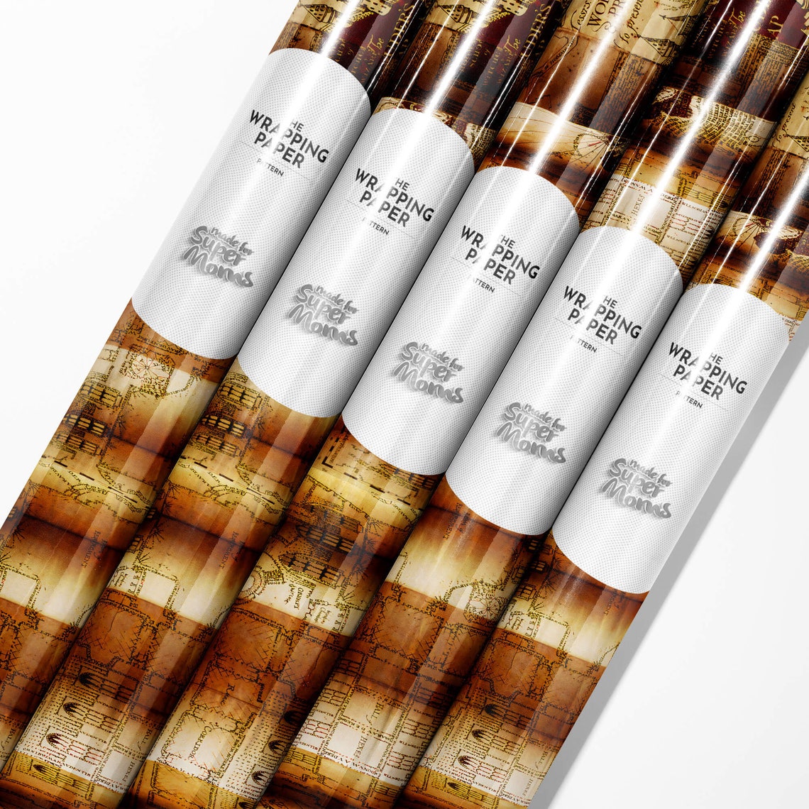 Pottery Marauder's Map Wrapping Paper Etsy
