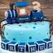 Edible Train Cake Topper With Carriageway [ Birthday Sugar Cake Topper ...