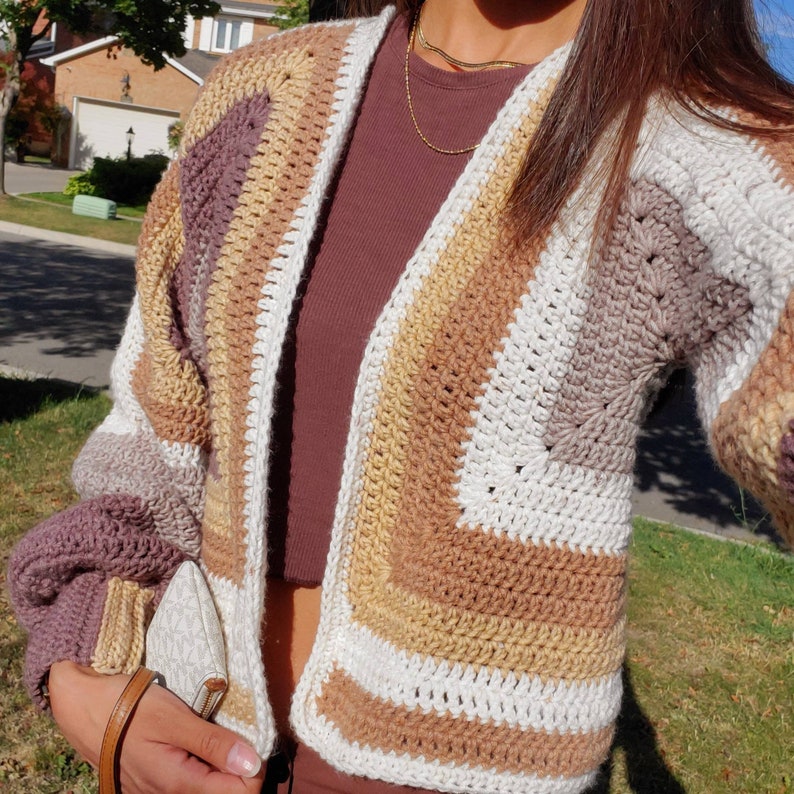 Cocoa Crochet Knit Open Front Cardigan main image 0