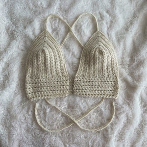 Handcuffed Brallete || Summer, Spring, Fall Crochet Halter Top || Handmade Streetwear Clothing || Beach Bikini Coverup Suit