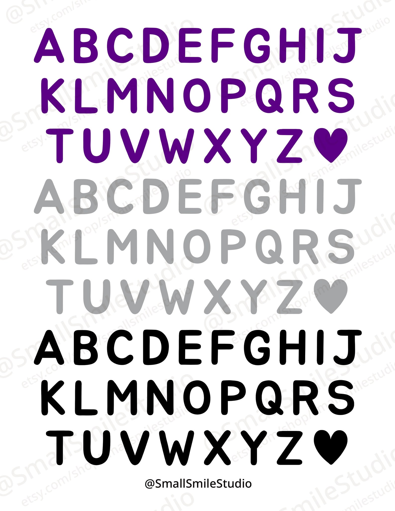 Colorful Alphabet Printable Stickers 3 Sheets Planner, Journal Stickers