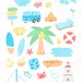 Beach Printable Stickers for Planner, Bujo, Scrapbook, Card Making ...