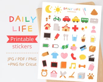 Everyday Icons Stickers - Etsy
