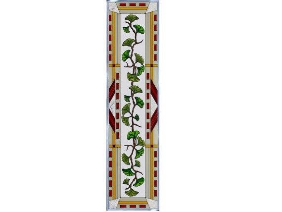 42x10  DECO-TECTURAL Stained Art Glass Window Suncatcher 