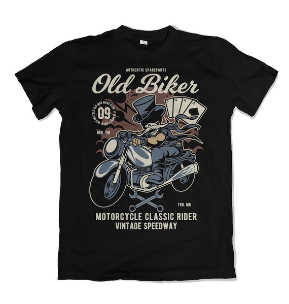 Old Man Biker Mens T Shirt S-3XL - Etsy UK