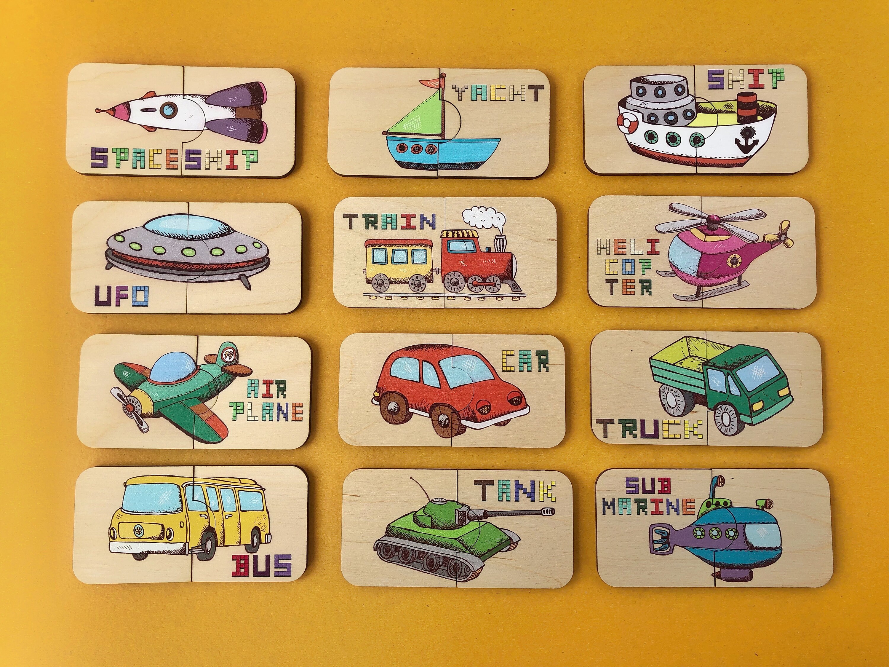 Wooden Board Game for 4 Year Old Boy / Colorful Cars Puzzle Etsy