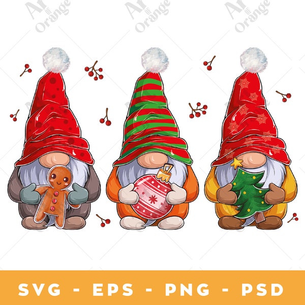 Gnome Christmas svg, Gnomes SVG, Christmas Gnome SVG, Christmas svg,  Fall gnomes svg, Cute Garden Gnome SVG, Nordic Gnome Svg, Cut File