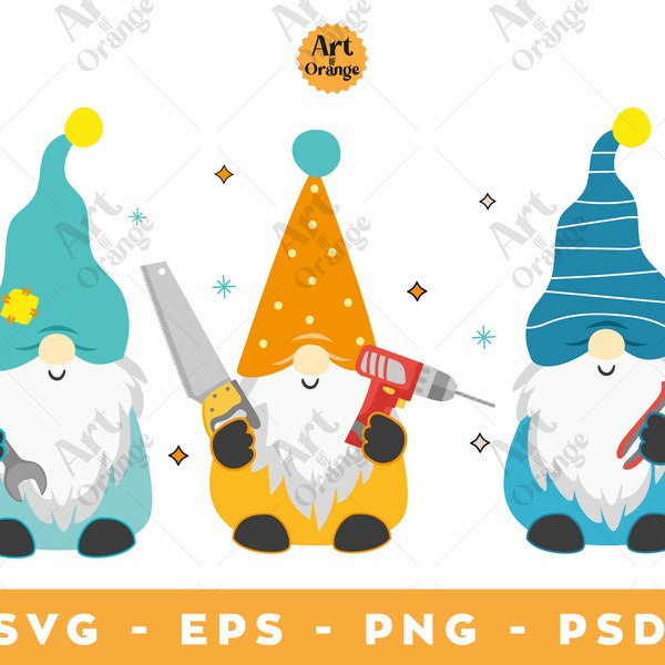 Gnomes Svg, Repair gnomes svg, Repair tools Svg, Mechanic Tools Svg, Dad Gnome Embroidery Design, Gnomes Bundle svg, Happy Father's Day