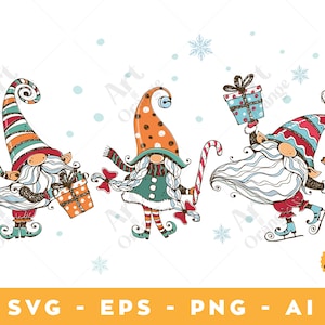 Gnome Christmas svg, Gnomes SVG, Christmas Gnome SVG, Christmas svg,  Fall gnomes svg, Cute Garden Gnome SVG, Nordic Gnome Svg, Cut File