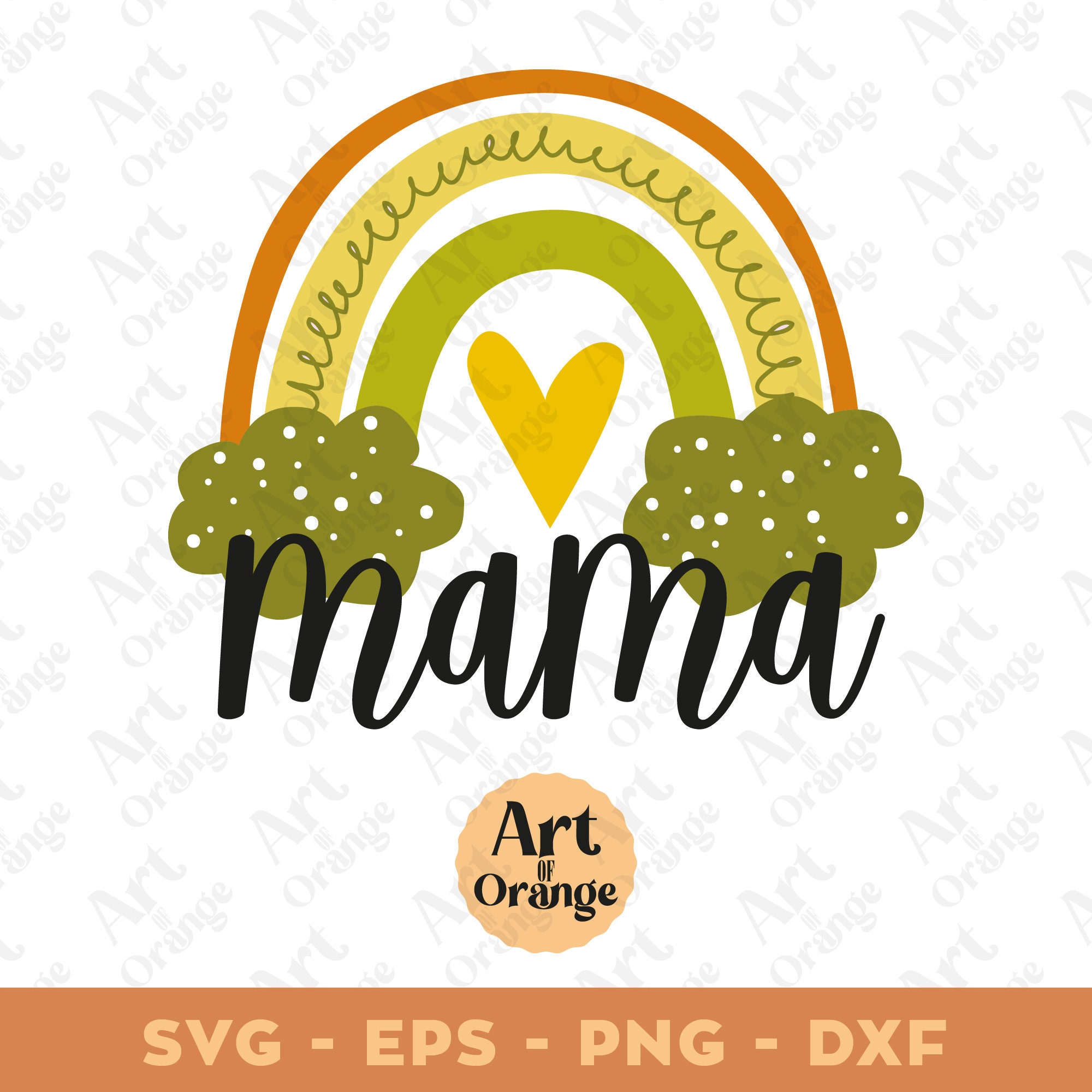 Mom Rainbow svg Mama Rainbow svg Mother's Day Rainbow Etsy