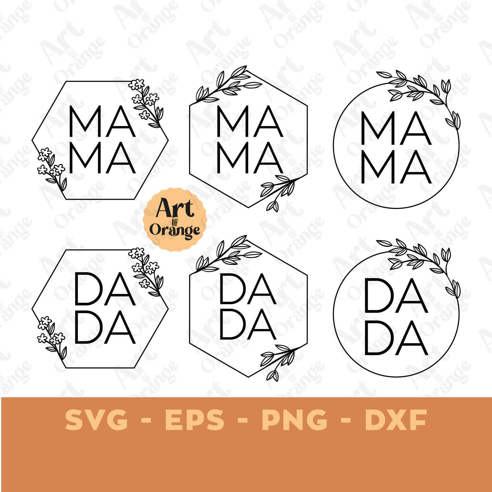 Download Mama Dada floral frame Mama floral hexagon svg Mothers day ...