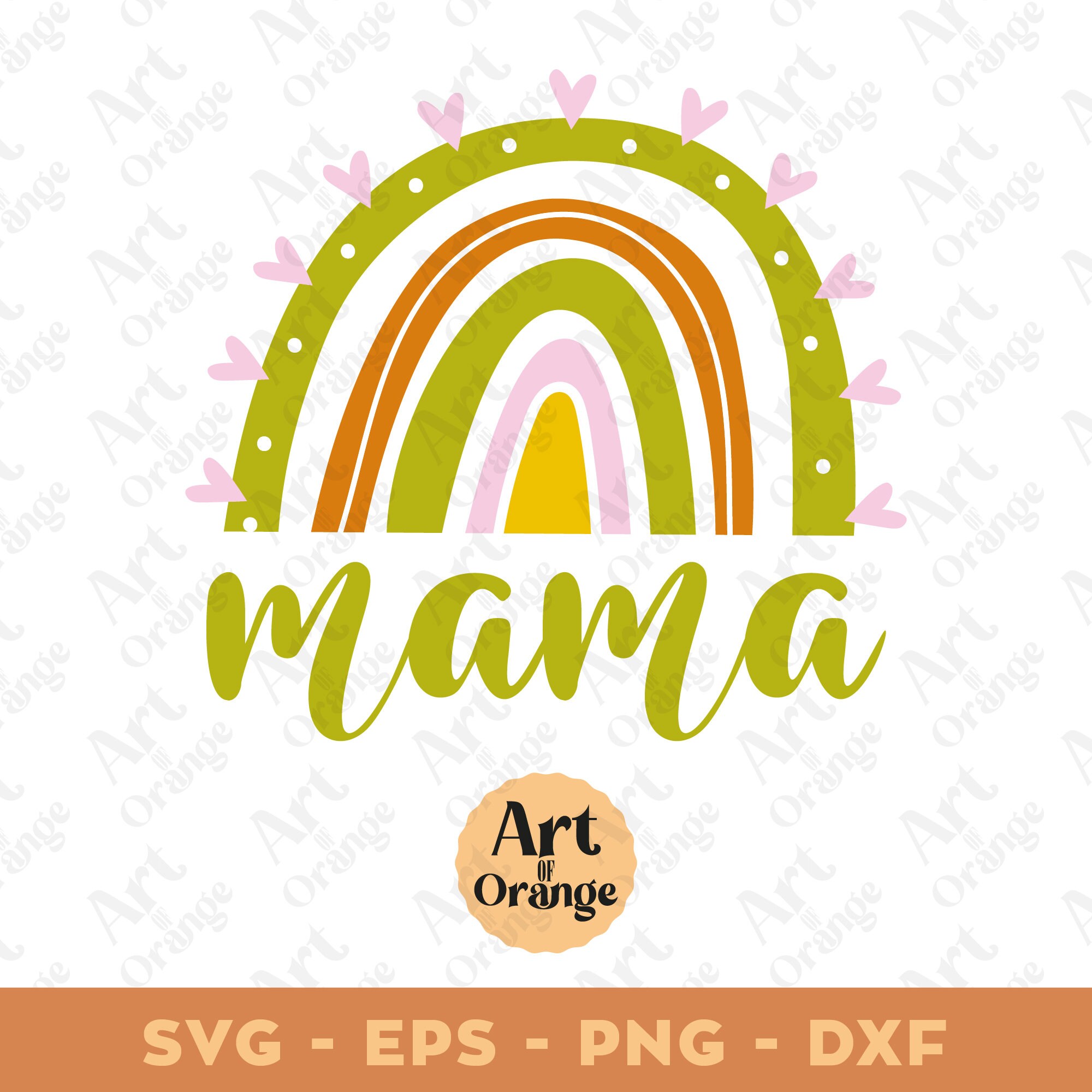 Mom Rainbow svg Mama Rainbow svg Mother's Day Rainbow Etsy