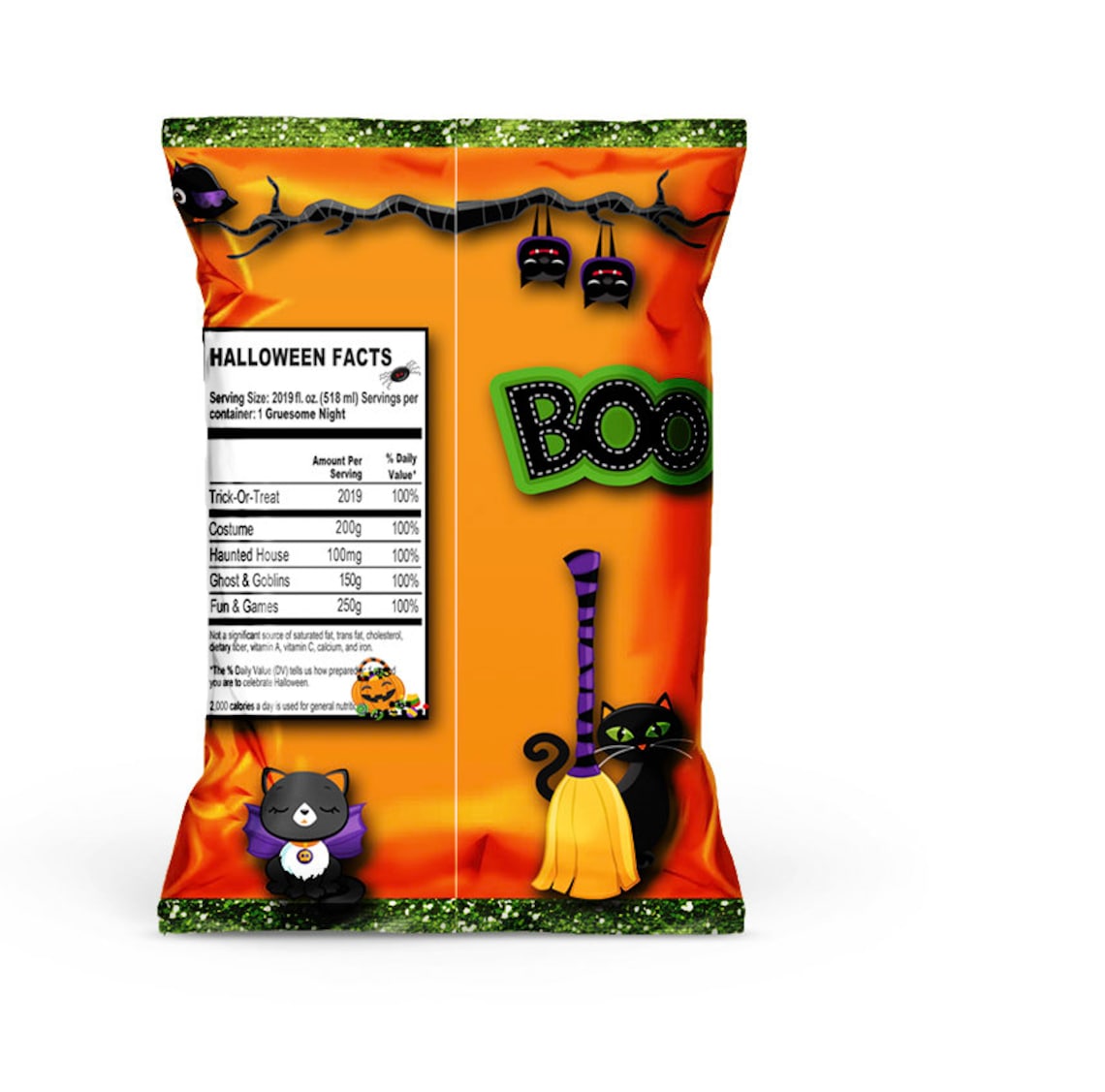 Halloween Chip Bag Halloween Favors Halloween Party Etsy