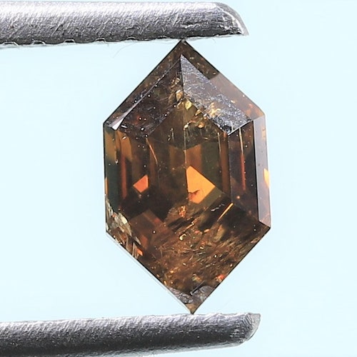 0.58ct, 7.15×4.25×2.57mm Hexagon Brown Diamond Natural Diamond Engagement Ring shops Wedding Ring Earring diamond best rice