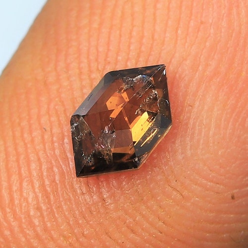 0.58ct, 7.15×4.25×2.57mm Hexagon Brown Diamond Natural Diamond Engagement Ring shops Wedding Ring Earring diamond best rice