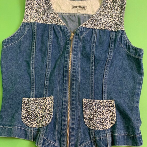 Vintage 90's Point Blank Denim Vest 