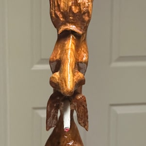 Wood Spirit - The Smoker - Driftwood carved sculpture