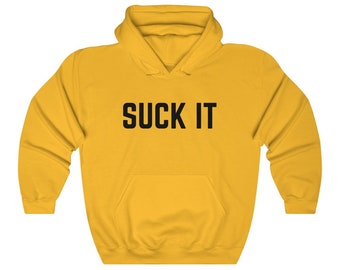 Suck It Hoodie, David Wallace The Office Unisex Heavy Blend Hooded Sweatshirt, Dunder Mifflin Merch for Fans