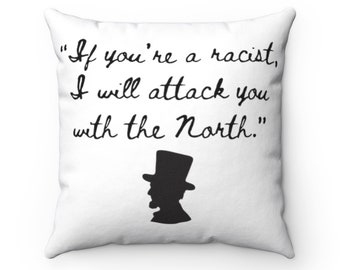 The Office Quote Pillow, Abraham Lincoln, Michael Scott Quote, Office Merch for Fans, Spun Polyester Square Pillow