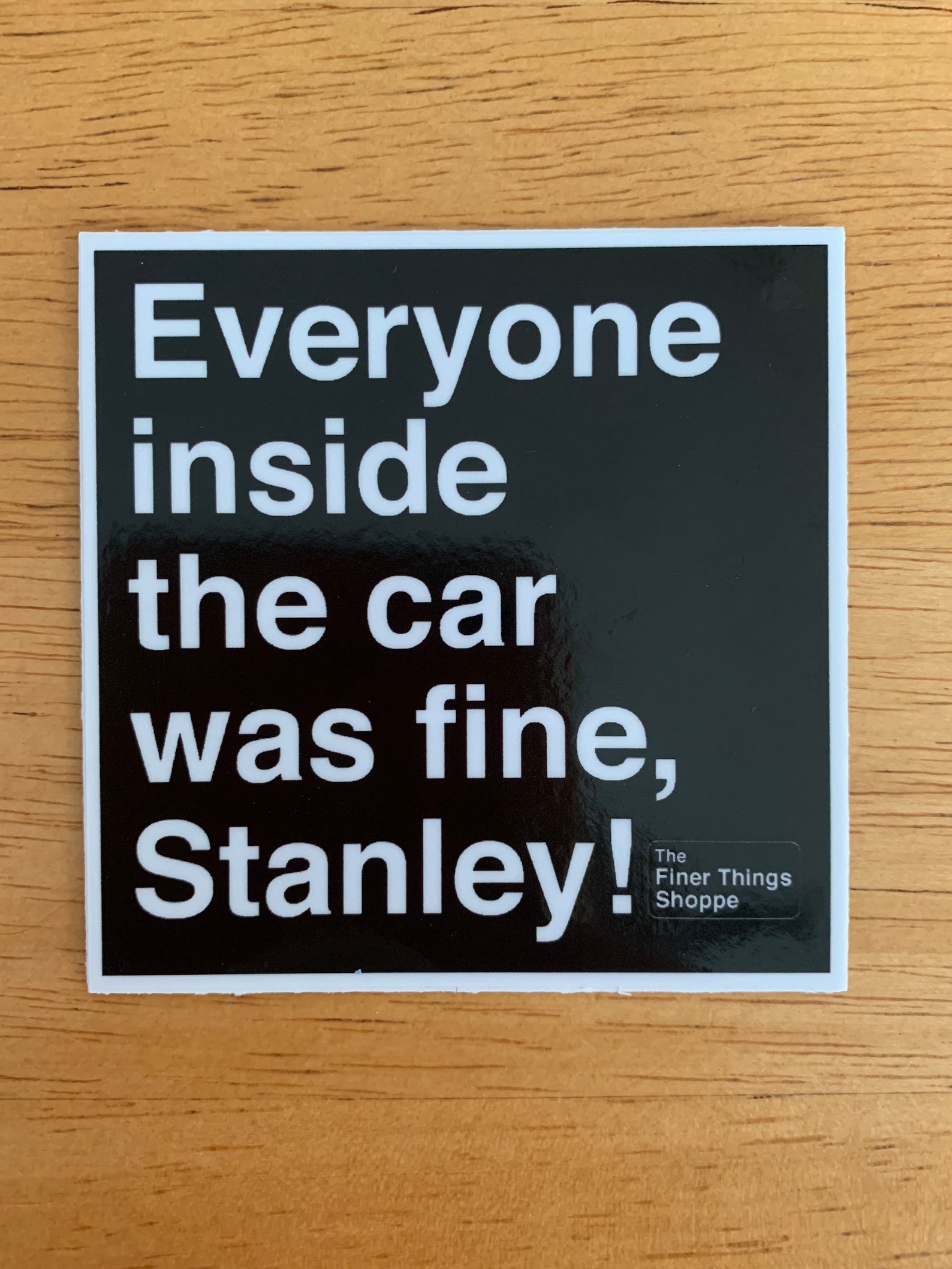 Everybody Inside The Car Was Fine Stanley
