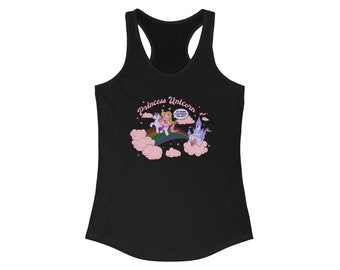 Princess Unicorn Tank, The Office Inspired Tees, My Horn Can Pierce the Sky, Michael Scott Quotes, Women's Racerback Tank