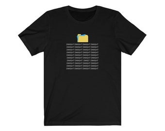 Dwight Typing Tee, The Office Inspired Merch For Fans, Unisex Jersey Short Sleeve T-shirt