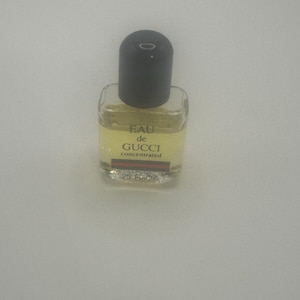 Vintage Eau de Gucci Mini Perfume – 0.25 fl oz Bottle – Rare Concentrated Scent – 70% Full – Collectible Designer Fragrance – No Box