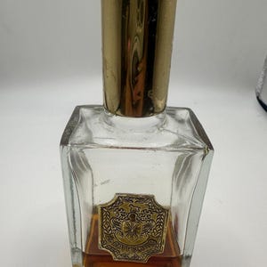 Vintage De Rothschild Aftershave 2.2oz ~25% Full Heavy Glass & Metal Emblem
