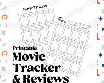 Movie Tracker - Páginas de diario punteadas imprimibles