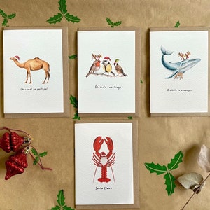 Christmas Cards pack of 8, Original Funny Cards, Pun Cards, Festive Cards, Xmas Cards
