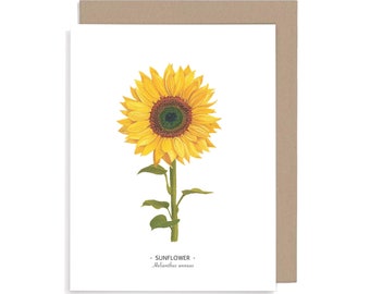 Sunflower Greeting Card, Mother's Day card New Home Card, Occasion card, Thank You Card