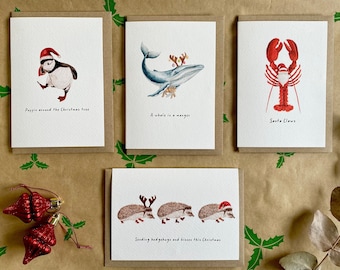 Christmas Cards pack of 8, Original Funny Cards, Pun Cards, Festive Cards, Xmas Cards