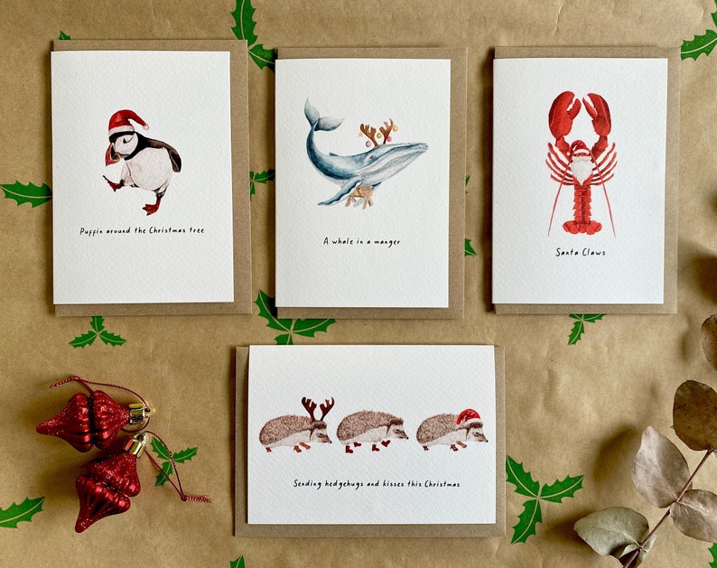 Christmas Cards pack of 8, Original Funny Cards, Pun Cards, Festive Cards, Xmas Cards image 1