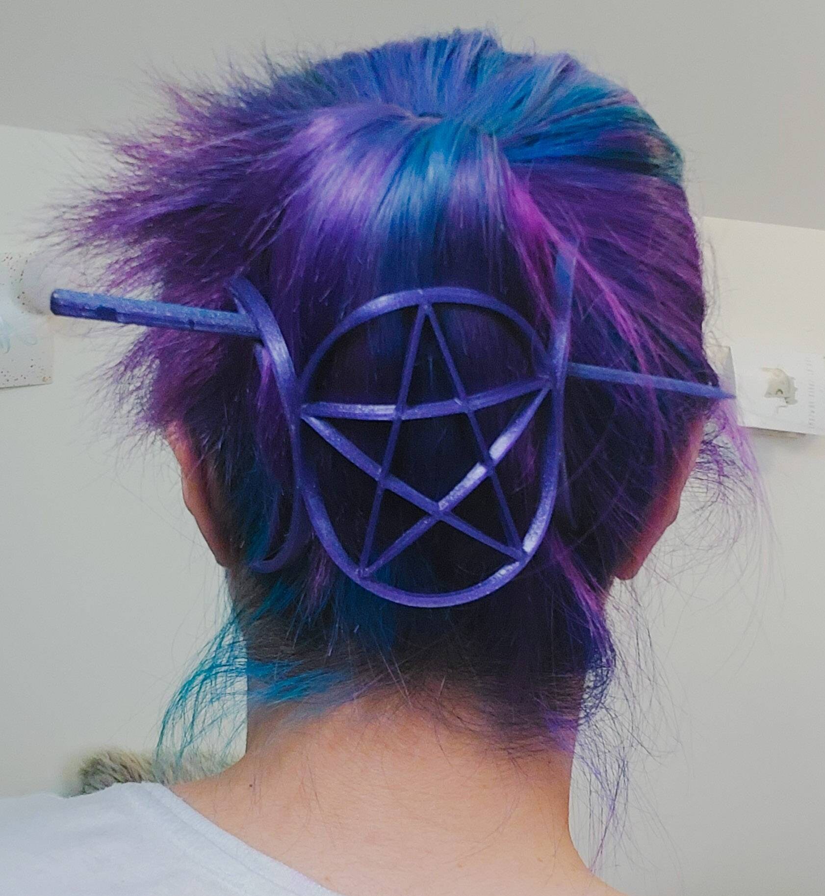 Triple Moon Goddess 3D Printed Hair Accessory Witch Wicca