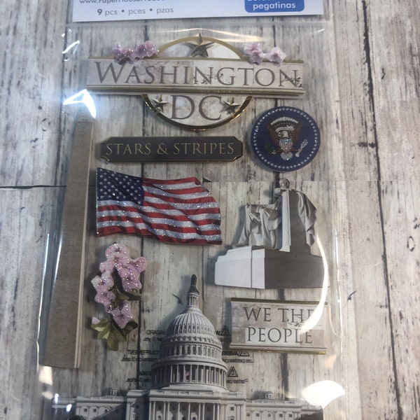 Paper House 3D Washington DC Stickers