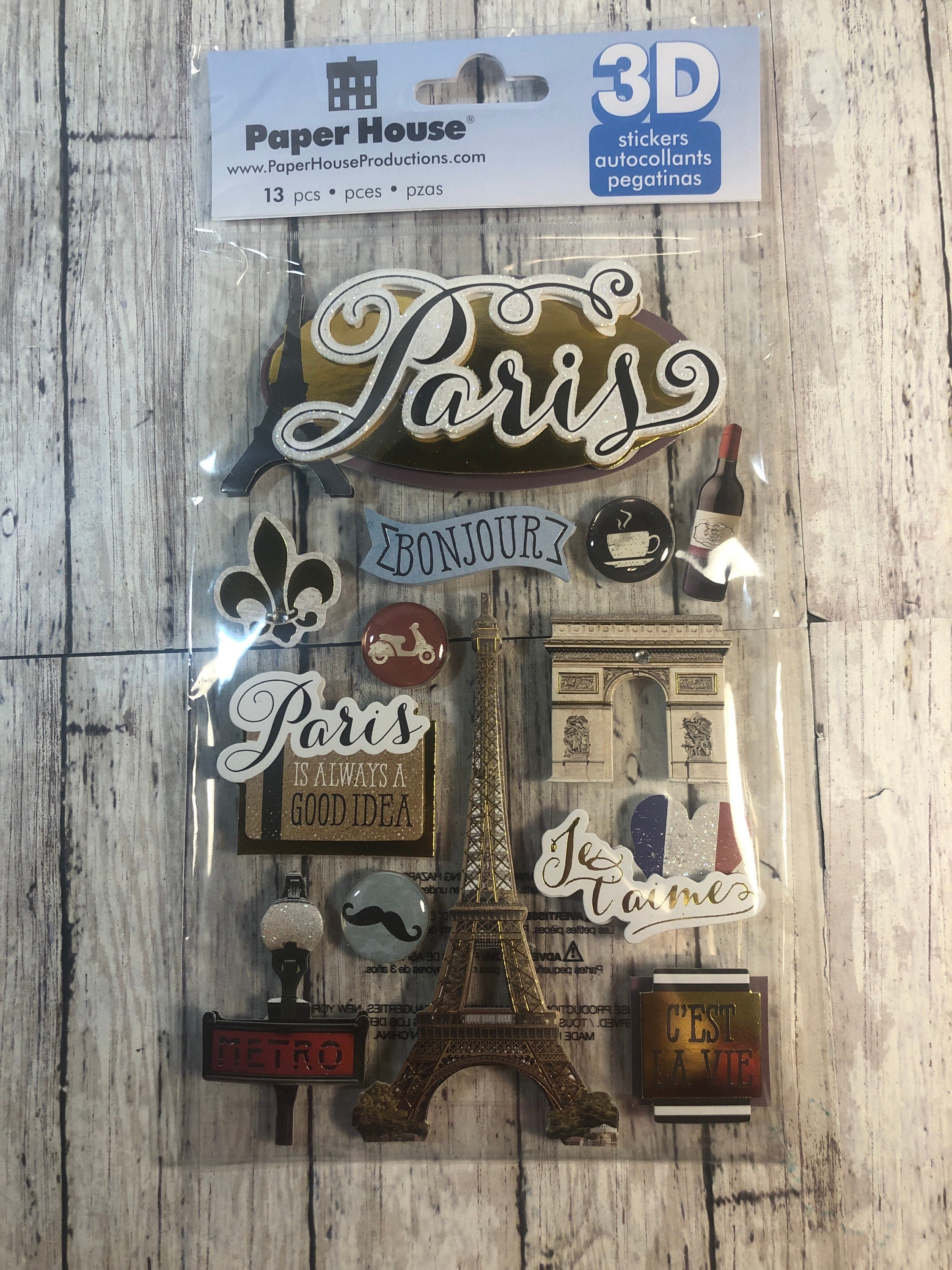 3D Stickers - Discover Paris - Craft Warehouse