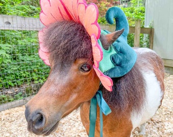 Fuschiania - Flower Fairy hat for Miniature Horse