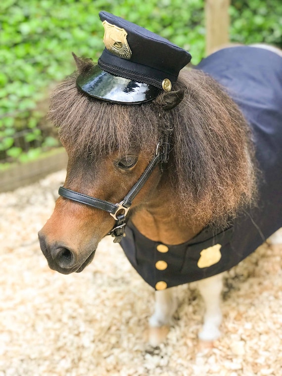The Fuzz Costume da poliziotto per mini cavallo con cappello | Etsy Italia