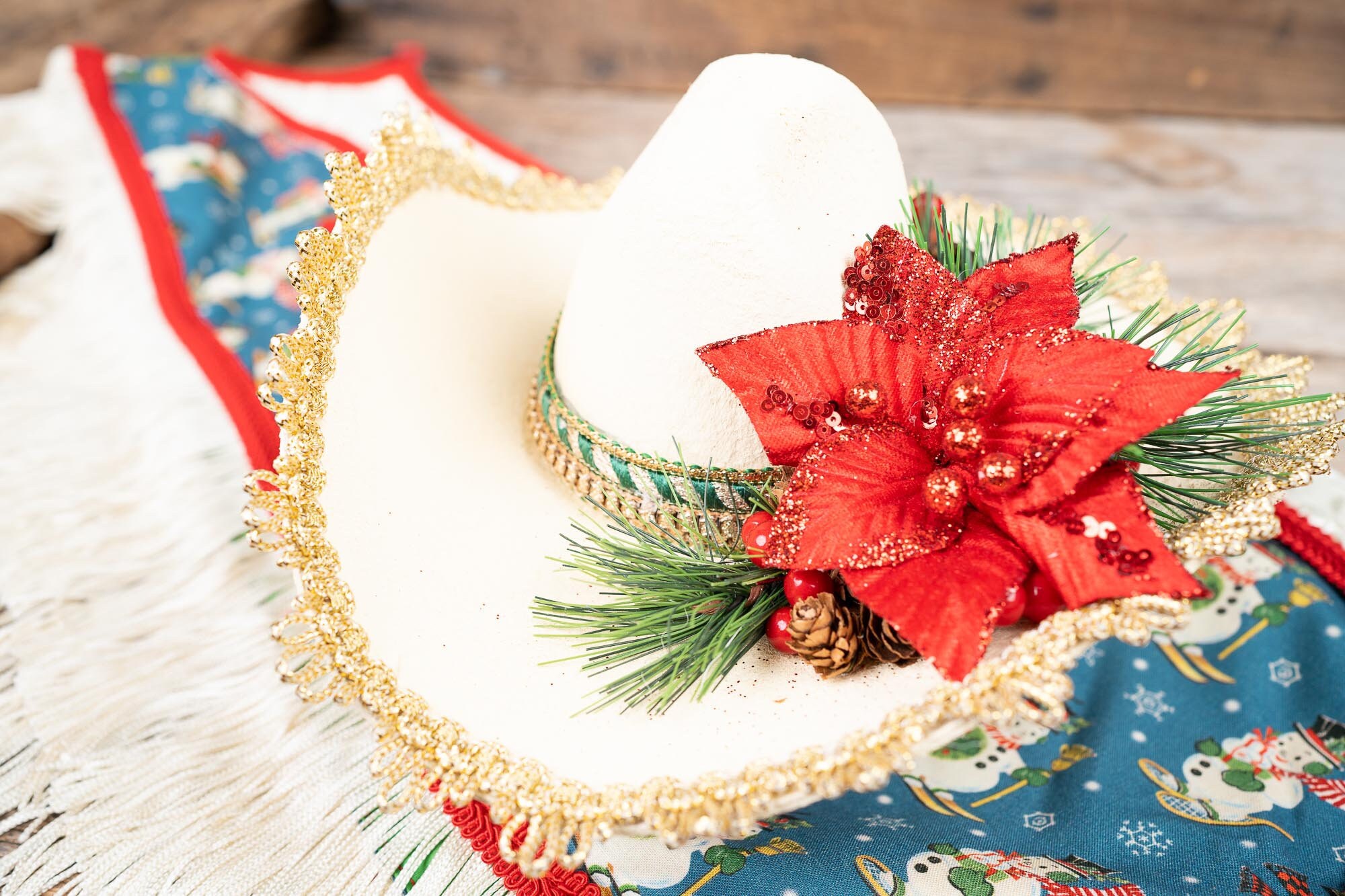 Retro Christmas Rodeo - Fancy Christmas Cowboy Set With Hat  display picture 1
