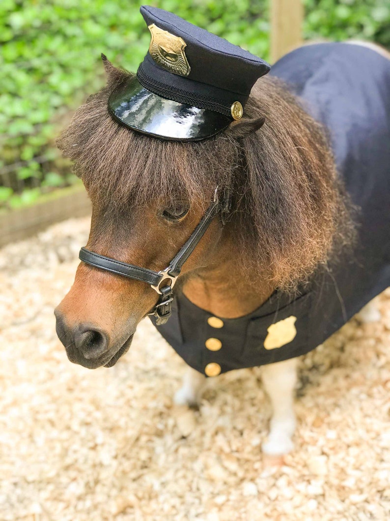 The Fuzz Policeman's Costume for Mini Horse with Classic Hat and Badged Jacket image 4