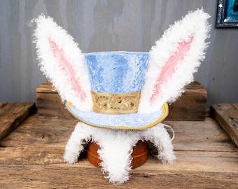 Azure Jubilee - Top Hat with Bunny Ears for Mini Horse