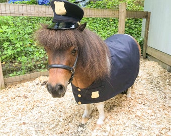 The Fuzz -  Policeman's Costume for Mini Horse with Classic Hat and Badged Jacket