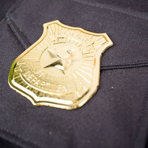 The Fuzz Policeman's Costume for Mini Horse with Classic Hat and Badged Jacket image 7