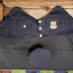 The Fuzz Policeman's Costume for Mini Horse with Classic Hat and Badged Jacket image 3