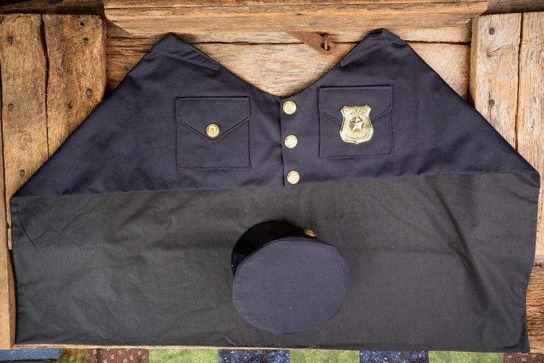The Fuzz Policeman's Costume for Mini Horse with Classic Hat and Badged Jacket image 3