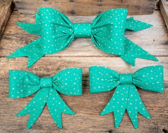 Star of Wonder - Bow Set for Mini Horse in Green