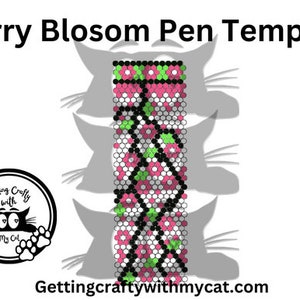 Cherry Blossoms, Rhinestone pen Template For SS10/3mm, Pen Template, Flower Template