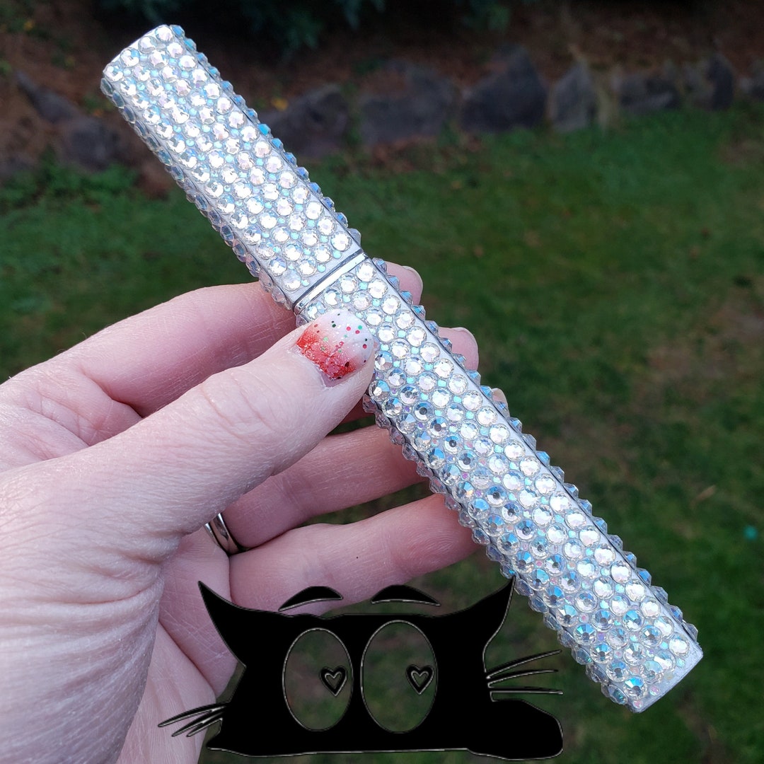 Blinged Out Nail File Case With Purple Glass Nail File Bridesmaids Gift