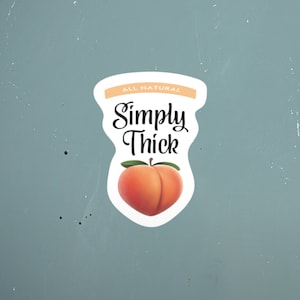Simply Thick | Waterproof Decal Sticker | 3 Inch | Car Auto Truck Van Window Wall Laptop Cell | CS104-2PK